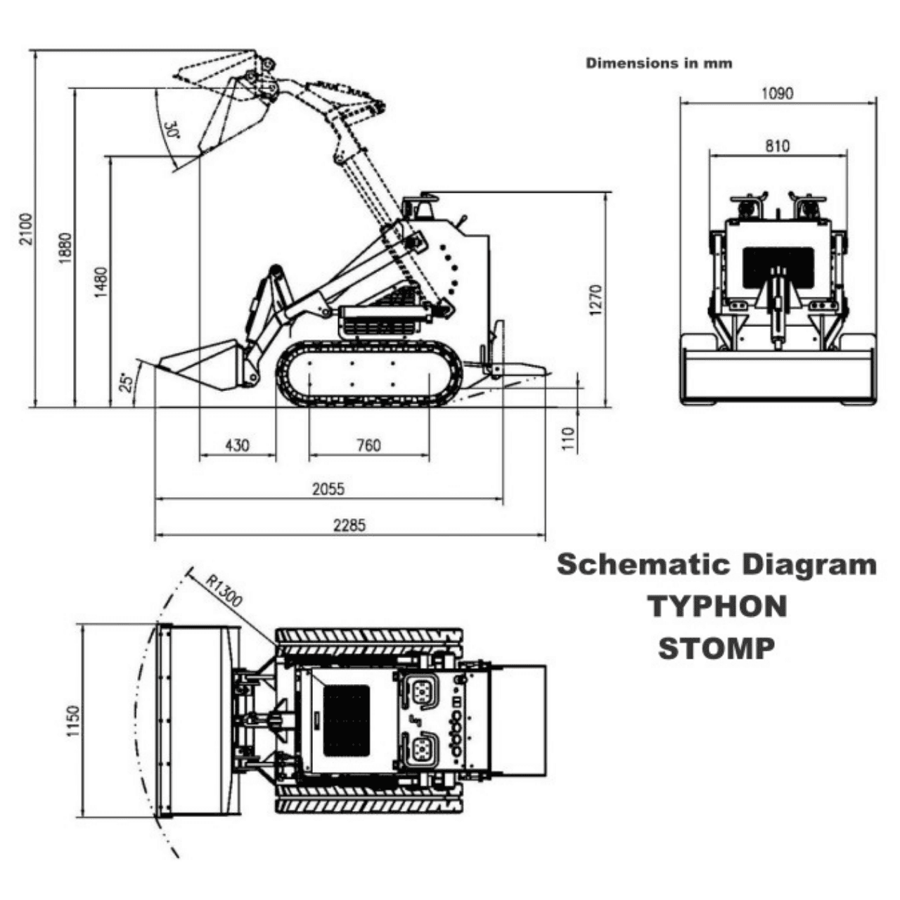 Brand New TYPHON STOMP 1,800lbs Mini Skid Steer 23.5HP Gas EPA Engine USA thumbnail 3