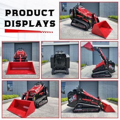 Brand New TYPHON STOMP V900 1.4 Ton Mini Track Loader Dual Auxiliary Hydraulics & Kubota D1105 (Red Edition) thumbnail 11