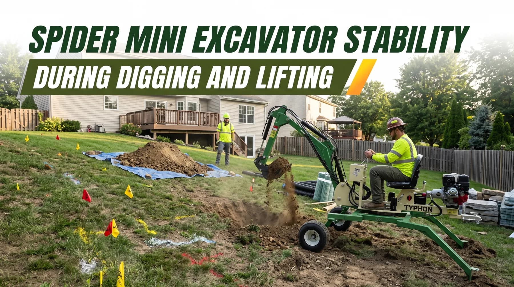 Spider Mini Excavator Stability During Digging and Lifting skid steer equipment guide