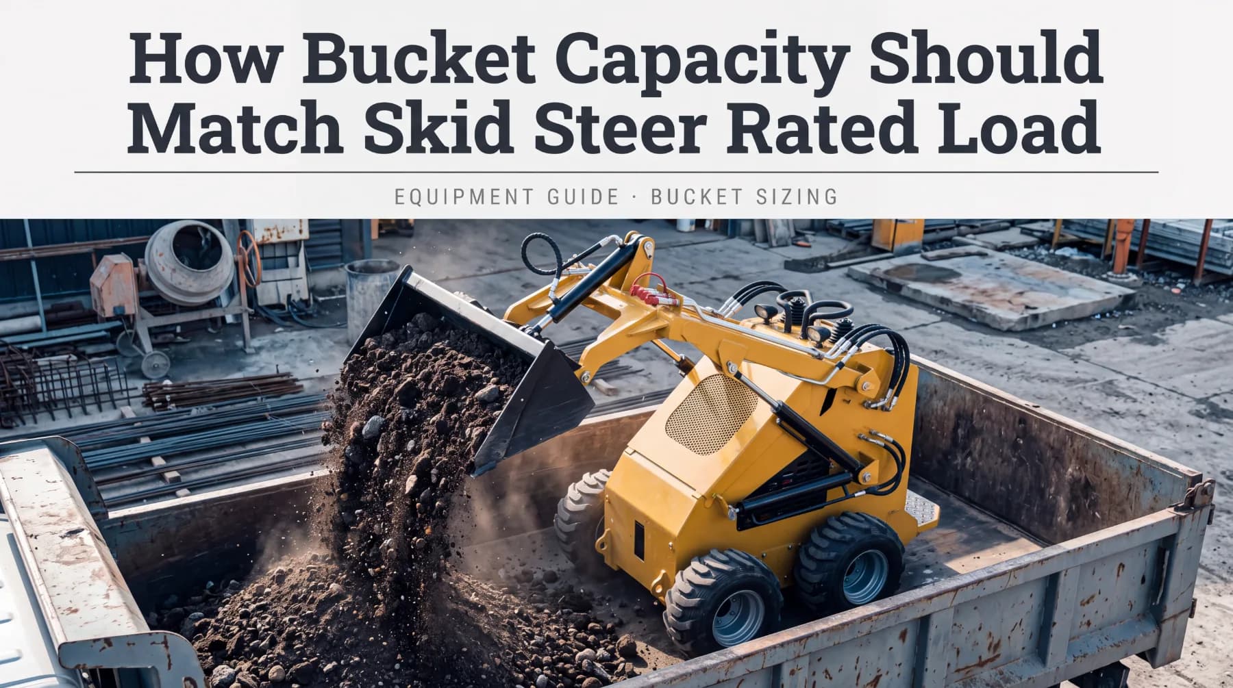 How Bucket Capacity Should Match Skid Steer Rated Load
