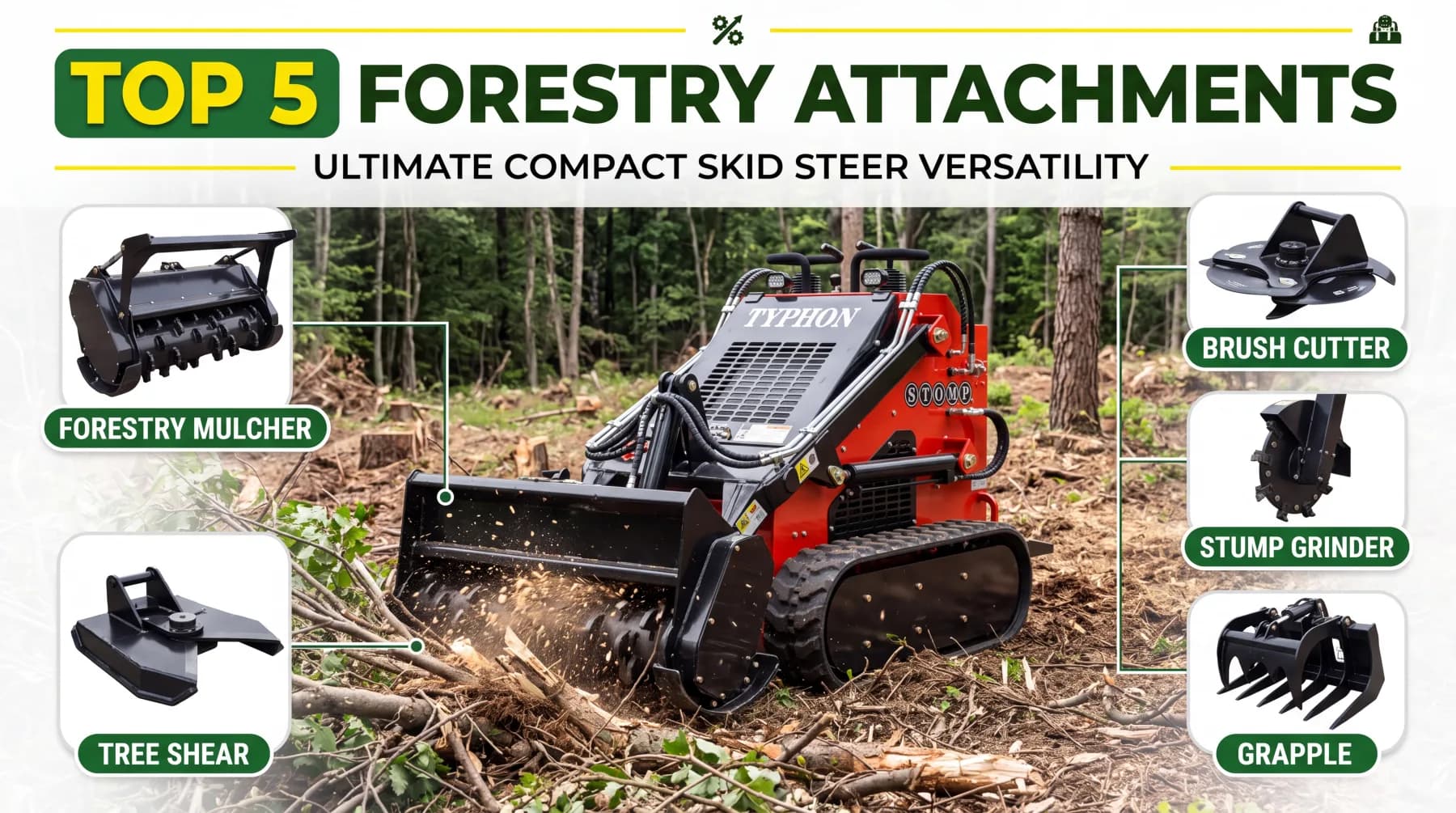 Top Forestry Attachments for Skid Steers