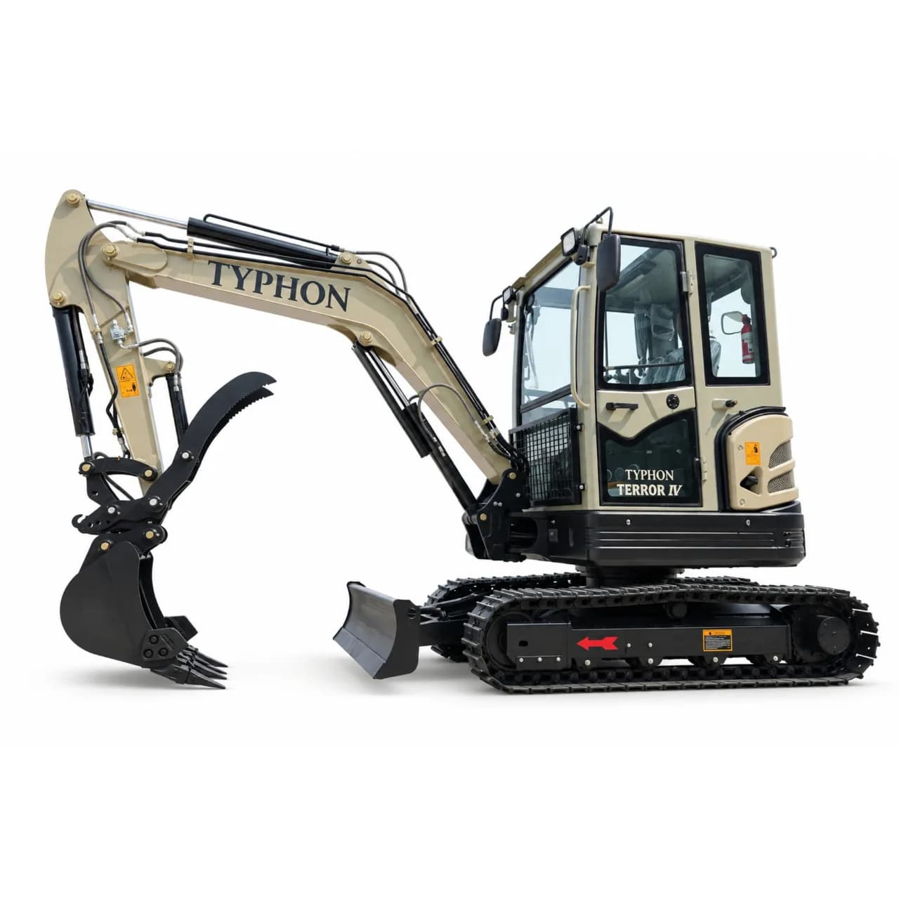 TYPHON TERROR IV PROPACT 9,000 lb Mini Excavator – Kubota D1703, AC/Heat Cab & Metal Tracks thumbnail 5