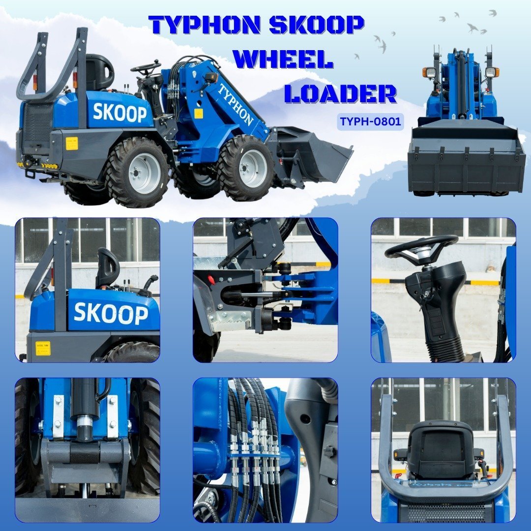 New TYPHON Telescopic Wheel Loader with Kubota D1105 engine 25 hp 1 ton Load USA thumbnail 6