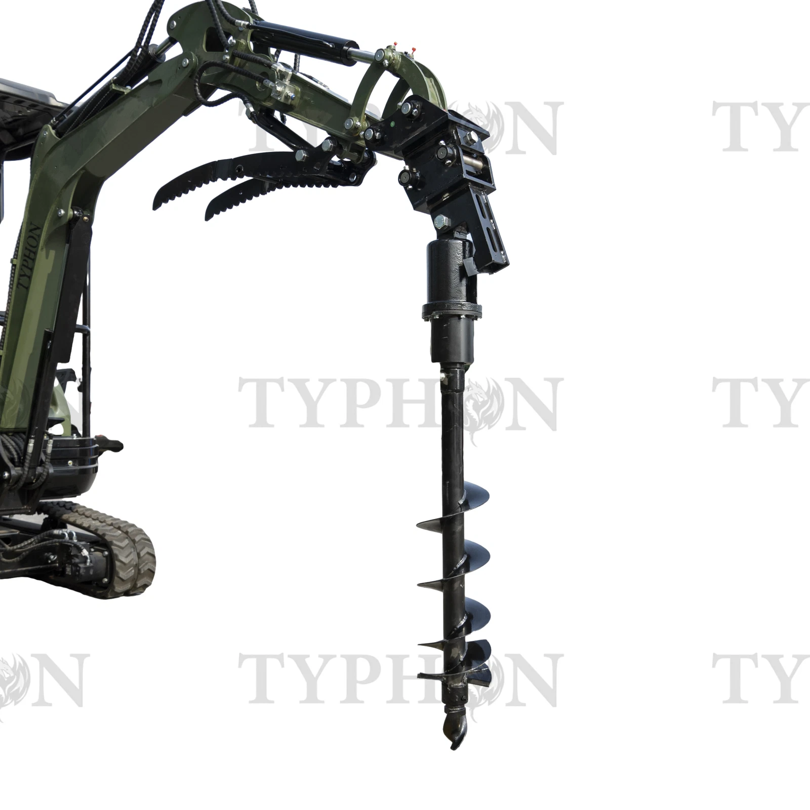 Auger Attachment For 2-3 ton Mini Excavator 7.9in Auger Bit Earth Drilling thumbnail 8
