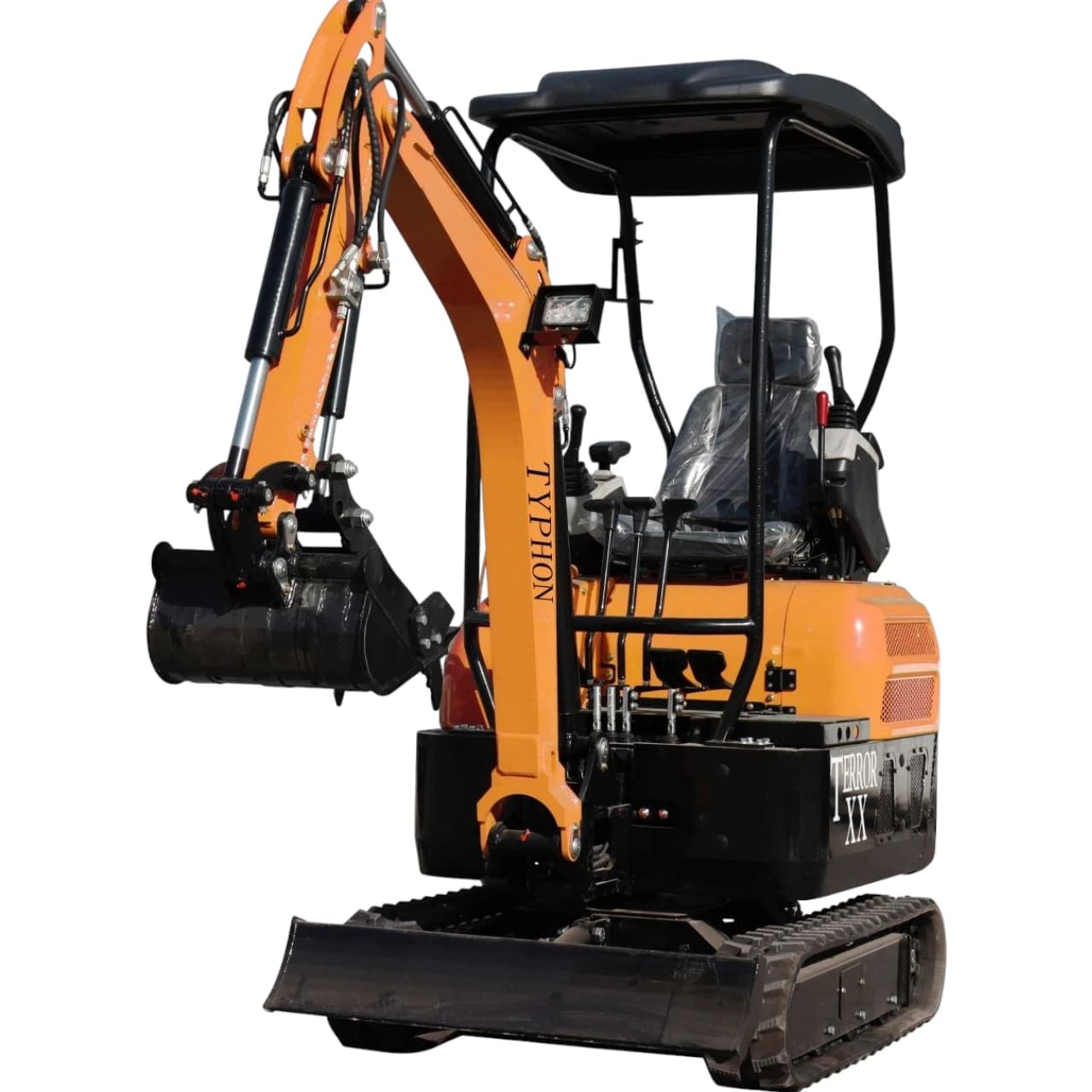2025 4,000 lb TYPHON TERROR XX Mini Excavator Rubber Track Kubota D902 Diesel (Yellow Edition)