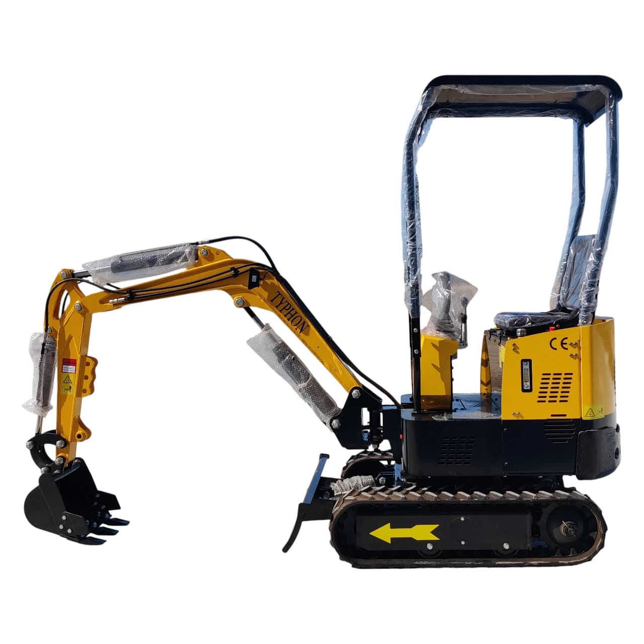 TYPHON TERROR X STORM Mini Excavator – 1 Ton Trench Digger (Yellow Edition)