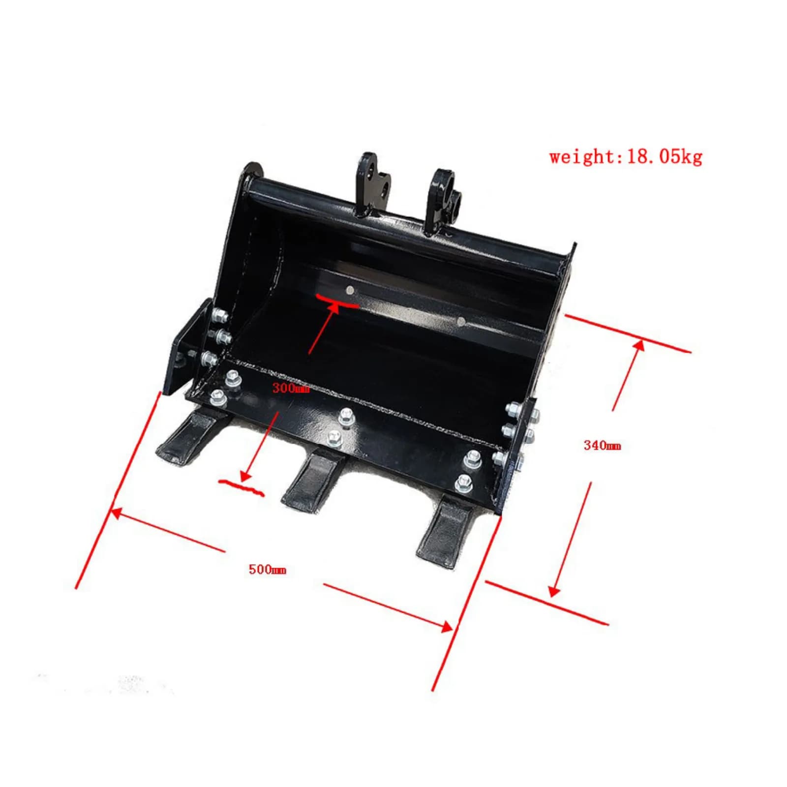 500mm Trenching Bucket General Purpose w teeth for Mini Excavator USA thumbnail 2