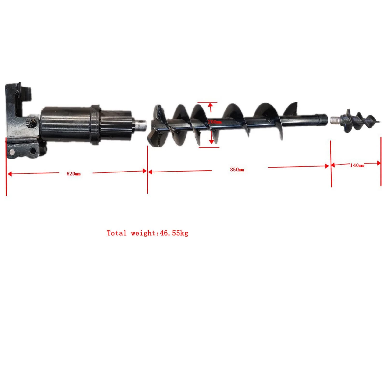 TYPHON Attachments Auger Drill Attachment for Mini Excavators Machinery USA thumbnail 2