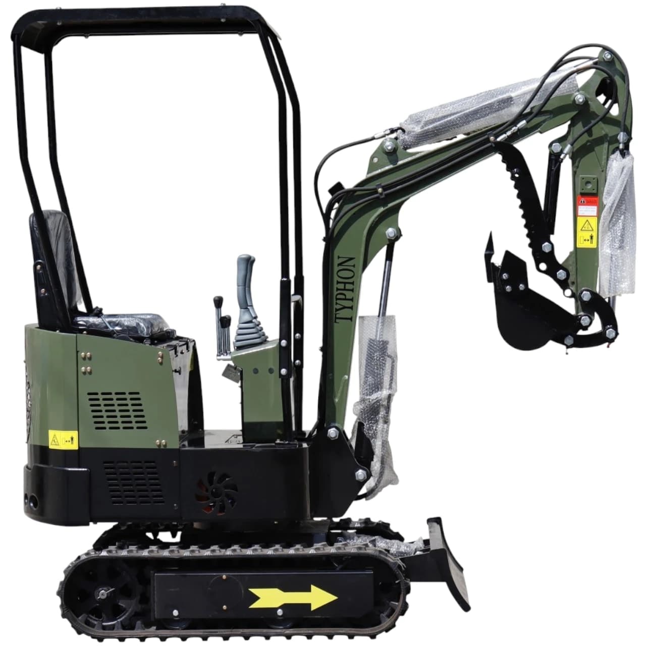 TYPHON TERROR X STORM Mini Excavator – 1 Ton Trench Digger with Canopy, Hydraulic Thumb Clip, Bucket USA thumbnail 3