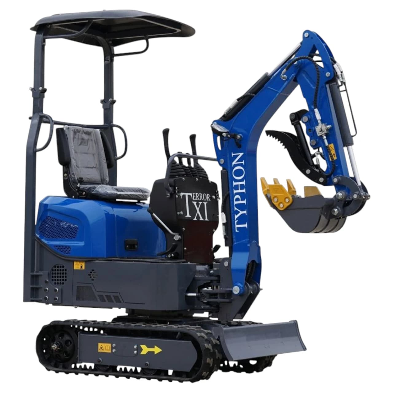 TYPHON TERROR XI STORM Mini Excavator – 1.1 Ton Trench Digger with Boom Swing, Hydraulic Thumb Clip, Bucket USA thumbnail 3