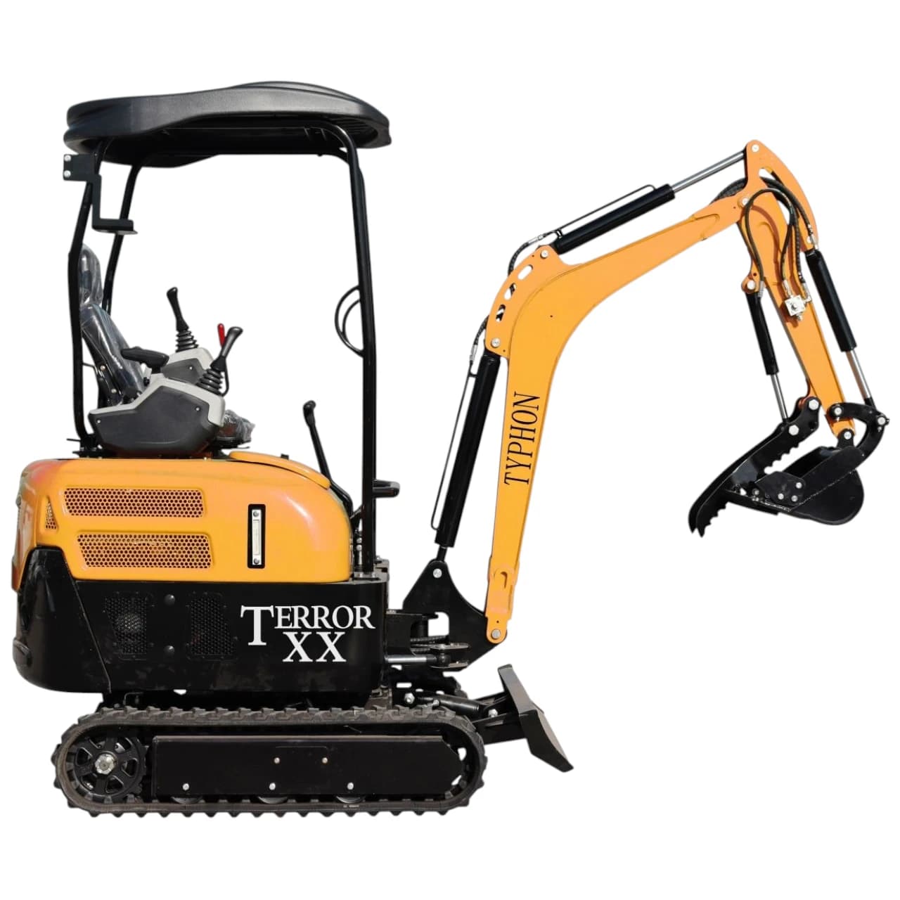 2025 4,000 lb TYPHON TERROR XX Mini Excavator Rubber Track Kubota D902 Diesel (Yellow Edition) thumbnail 3