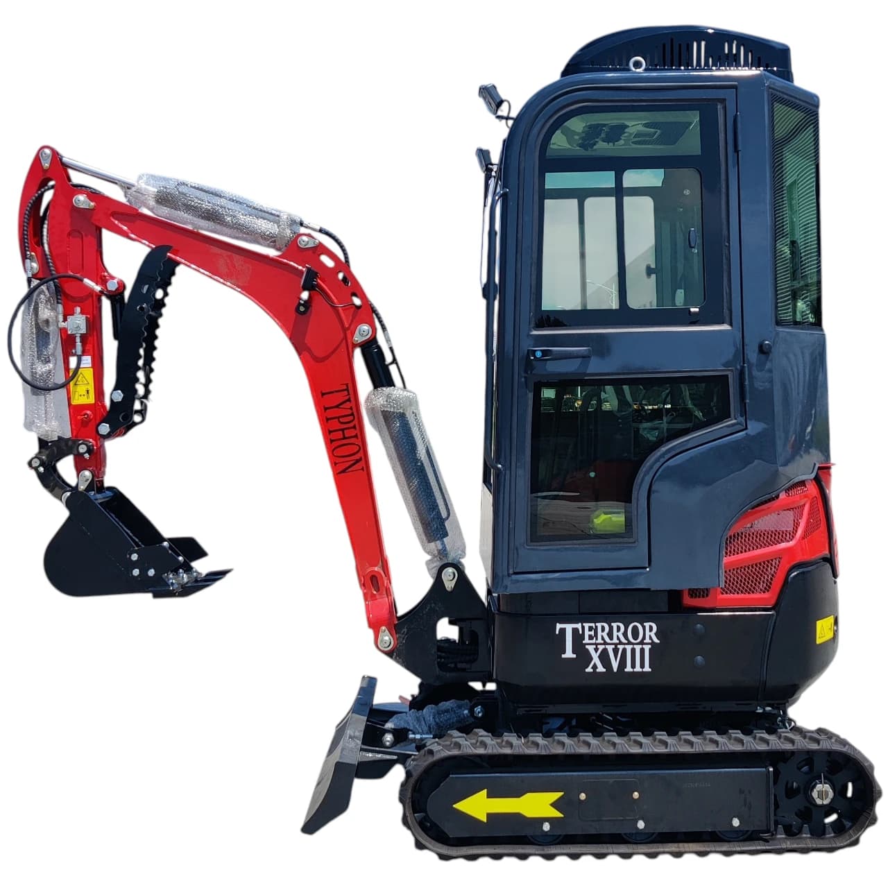 TYPHON TERROR XVIII Prestige 2 Ton Mini Excavator KUBOTA Diesel Engine (Red Edition) thumbnail 3