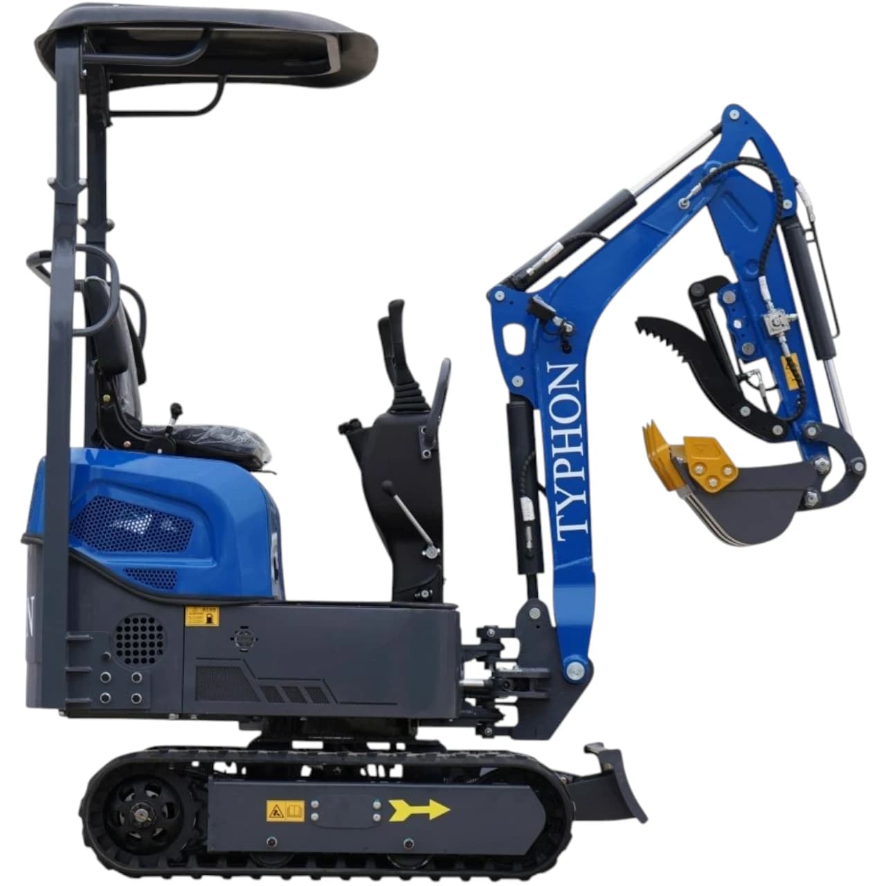 TYPHON TERROR XI STORM Mini Excavator – 1.1 Ton Trench Digger with Boom Swing, Hydraulic Thumb Clip, Bucket USA thumbnail 4