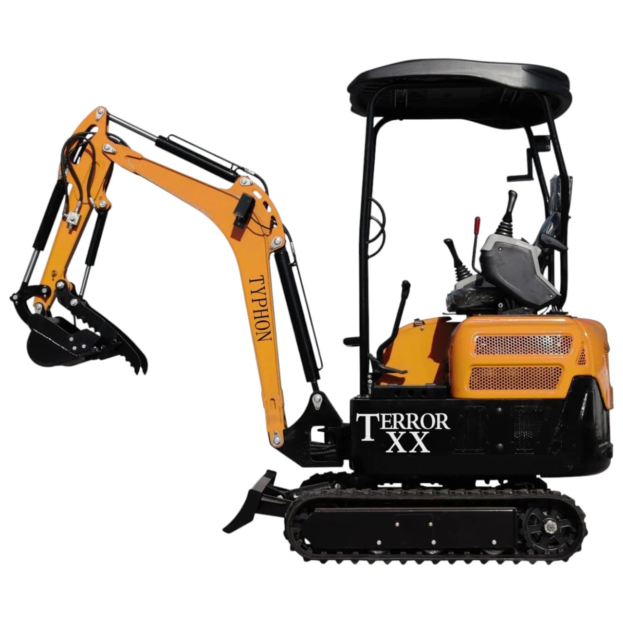 2025 4,000 lb TYPHON TERROR XX Mini Excavator Rubber Track Kubota D902 Diesel (Yellow Edition) thumbnail 4
