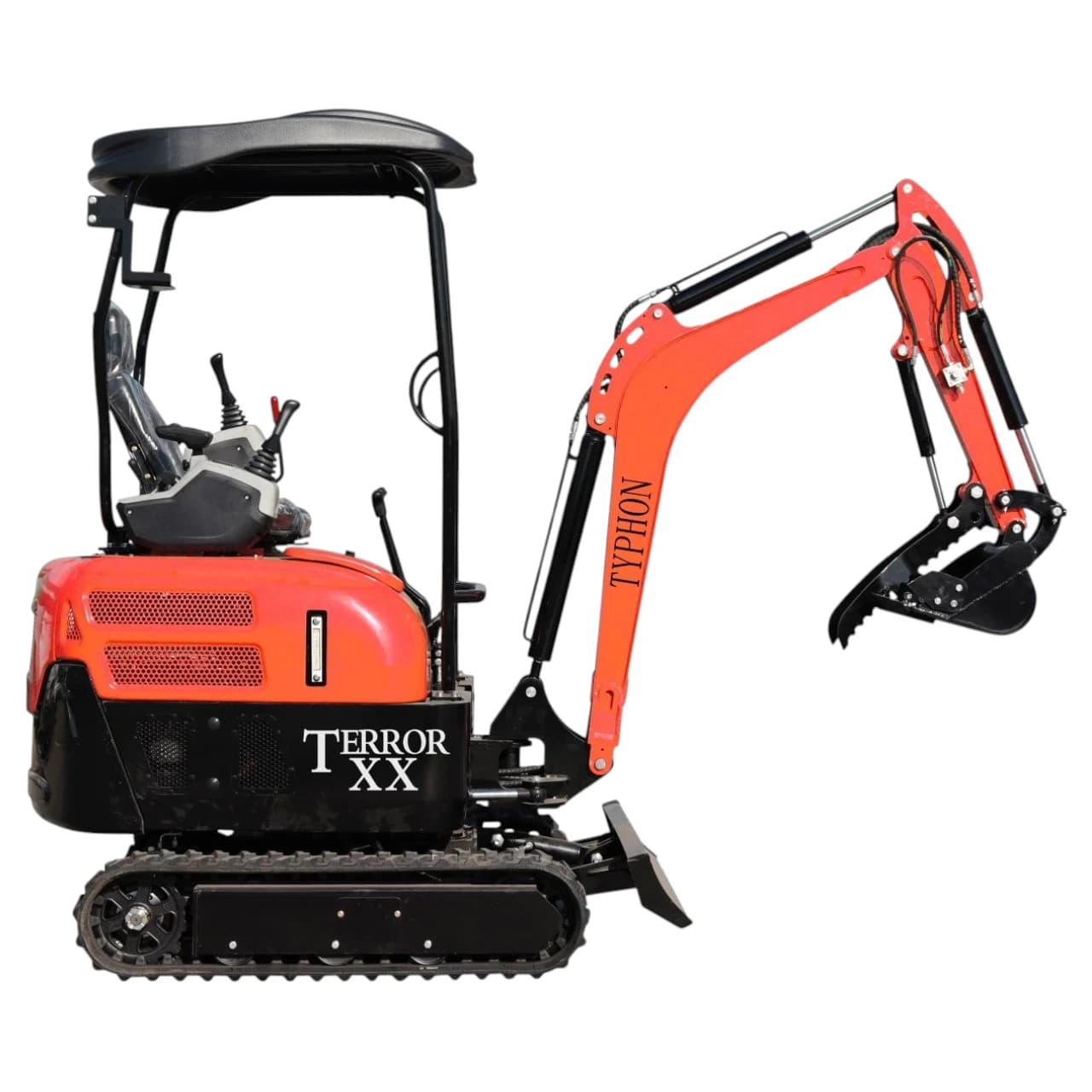 2025 4,000 lb TYPHON TERROR XX Mini Excavator Rubber Track Kubota D902 Diesel (Red Edition) thumbnail 4