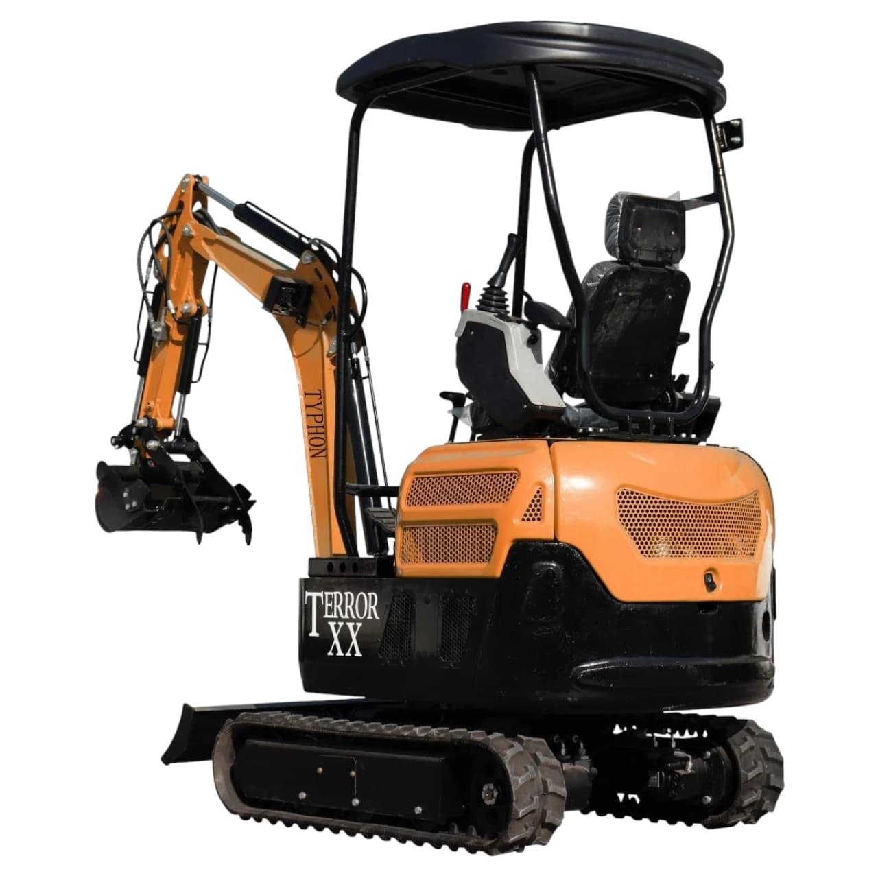 2025 4,000 lb TYPHON TERROR XX Mini Excavator Rubber Track Kubota D902 Diesel (Yellow Edition) thumbnail 5