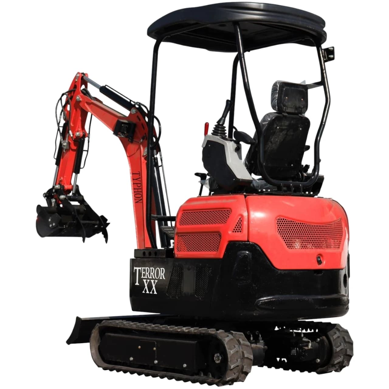 2025 4,000 lb TYPHON TERROR XX Mini Excavator Rubber Track Kubota D902 Diesel (Red Edition) thumbnail 5