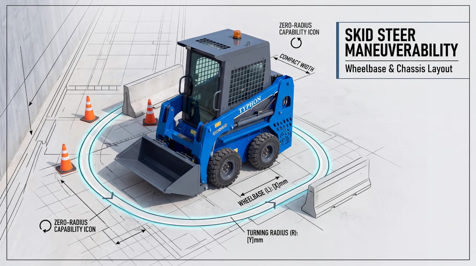 Why Skid Steer Wheelbase and Chassis Layout Affect Maneuverability